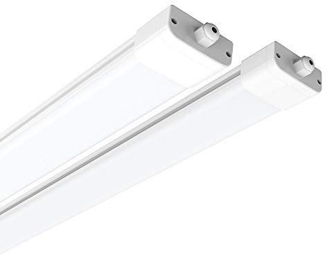 Anten Neon LED 120CM (2 packs), 36W 3600lm Blanc Froid 6000K Tube LED, Reglette LED, IP65 Imperméable Luminaire Plafonnier pour Atelier, Sous Sol, Bureau, Hobby, Grange, Grand Magasin
