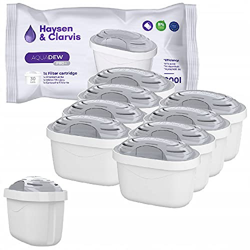 Haysen & Clarvis Wasserfilter Kartuschen Kompatibel mit Brita Maxtra, PearlCo, BWT, Dafi (8er Pack)