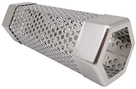 Boîte à tubes de fumée pour barbecue à granulés, tube générateur de fumoir froid en acier inoxydable 304, 2,5 heures de gonflage chaud ou froid – Hexagone de 15,2 cm