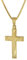 trendor Kreuz Anhänger Gold 333 mit goldplattierter Silberkette 75676-60 60 cm