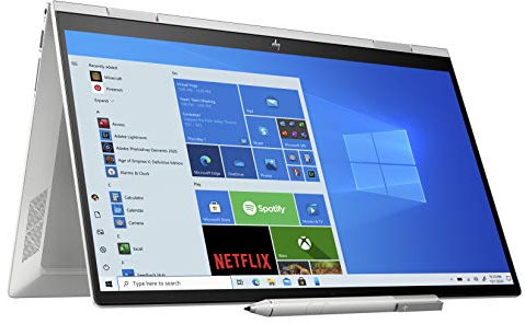 HP Envy x360 15-ed0007na 15.6 Inch Full HD Touch Screen Convertible Laptop with Stylus (Natural Silver) - (Intel Core i7-1065G7, Intel Iris Plus Graphics, 16 GB RAM, 512 GB SSD, Windows 10 Home)