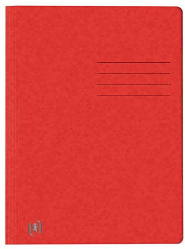Oxford 400117265 Schnellhefter TOP FILE+ extrastark aus 390g Karton für ca. 200 DIN A4-Blätter sortiert mit 12 Farben (rot, 1)