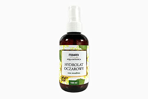 Mohani Hamameliswasser Beruhigt Hautirritationen | Gesichtswasser Spray Erfrischt und Tonisiert | Kosmetisches Basiswasser ohne Alkohol | Witch Hazel Hydrolat (100ml)