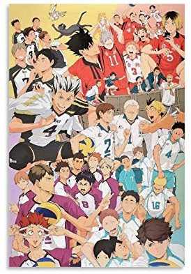 ERQN Haikyuu Tapete All Teams Poster Dekorative Malerei Leinwand Wandkunst Wohnzimmer Poster Schlafzimmer Gemälde 30 x 45 cm