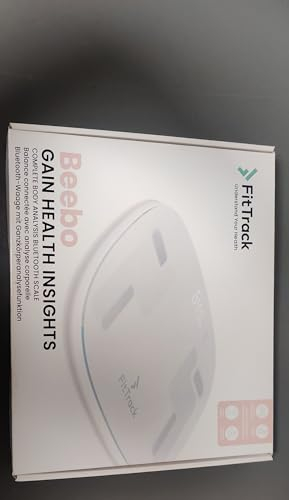 Fittrack Beebo Family Smart Digitale Waage für werdende Mütter und Mütter – Messen Sie Gewicht und Körperfett – Genaueste Bluetooth Glas Badezimmerwaage