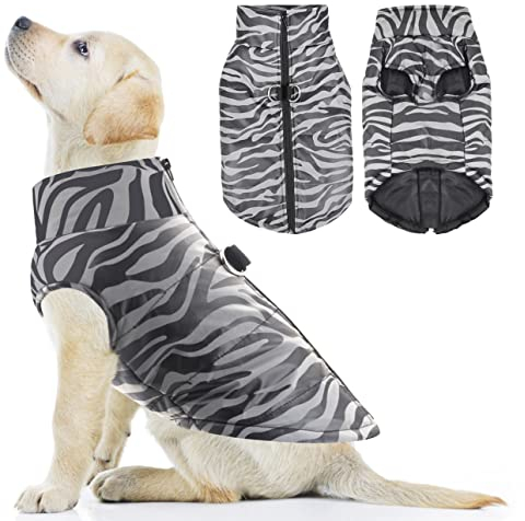 Oslueidy Reflektierender Hundemantel,Winterhundejacke Warme Welpenweste wasserdichte Haustierkleidung Bekleidung für kleine mittlere Hunde Chihuahua Teddy Bomei Schnauzer