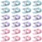 saijer Bettdeckenbezug Clips,24 Stück Anti Rutsch Bettbezugclips Tröstergreifer Bettbezug Halter Clips Ohne Nadel Sicher für Bettdeckenhalter Laken Gardinen Prevent Bunching Shifting(Blau Rosa Lila)