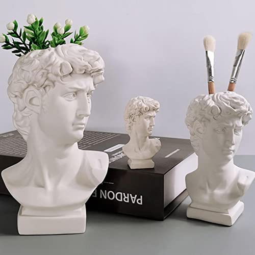 Griechische Mythologie Figur David Kopf Porträts Büste Mini Gips Statue Zeichnen Praxis Handwerk Gips Skulptur Nordic Decor