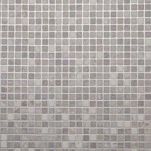Stone & Tile Effect Tasman Vinyl Flooring Realistic 3.8mm Slip Resistant Foam Backed Lino (Grey Stone Mosaic, 2.5m x 3m)