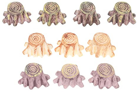 Happyyami 10stücke Baumstumpf Miniatur Aus Harzmaterial Für Garten Dekoration Kompaktes Gartendekor-Ornament Für Bonsai-Dekoration Und Micro-landschaftsornament