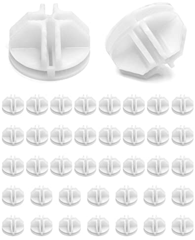 QWORK® 40Pcs wire storage connectors C&C Grid Connectors Clips Modular Storage Cubes Interlocking Buckle White