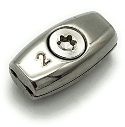 Drahtseilklemme Edelstahl A4 Eiform Ø 5 mm | 2 Stück | [ Größe Wählbar 2-6 mm] | Seilklemme für Drahtseile | Edelstahl V4A - AISI 316 | Torx TX25 (Ø 5mm, 2 Stück)