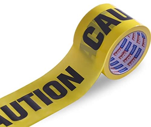 Caution Tape Rolle Gelb und Schwarz Warnfolie Party Dekorationen Sicherheitsband 7,6 cm x 91,4 m