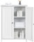 Yaheetech Meuble de Salle de Bain, Placard de Rangement avec 2 Portes, 2 Étagères Réglables Meuble de Rangement Chambre Salon Entrée 60 x 30 x 80 cm Blanc