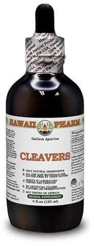 Hawaii Pharm Europe Cleavers (Galium Aparine) Dry Above-Ground Parts Alcohol-Free Liquid Extract Glycerite 120 ml