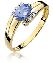 Gold Ring 585 mit Diamant Tansanit 0,40ct - 23