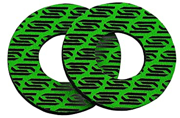 SCAR Griffdonuts für Griffe Donuts Moto Cross Motocross Motorrad Enduro Supermotard Quad MX ATV Kompatibel mit Kawasaki KX KXF KLX 65 85 125 250 450 - Grün