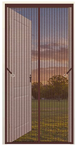 Zanzariere Magnetiche Per Finestre 105 x 280 cm Tenda Zanzariera Con Magneti L'Aria Può Circolare Liberamente Tenda Calamita Zanzariera Rete Anti Zanzare Per Lucernario, Marrone