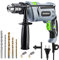 WORKPRO Trapano a Percussione 850 W, Trapano Elettrico a Filo, Trapano a Percussione con Impugnatura Girevole a 360°, 3000 giri/min, Pulsante di Velocità Variabile