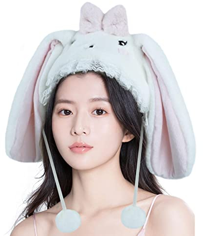 Facynde Kaninchen-Mütze - Entzückende Beanie-Kappe mit Hasenohren - Bunny Earflap Pilot Hats Winter Warme Spitzenkappen für Kleinkinder, Babys, Mädchen und Jungen