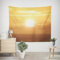 EHOMERY Wandteppich Wohnzimmer Wanddekoration Natur Sonne Wandteppich Querformat Wanddekoration Modern Wohnzimmer Schlafzimmer Wandbehang Dekoration 240x220cm