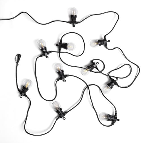 LEDKIA LIGHTING Lichterkette Außen Easyfit 12VAC mit 10 Glühbirnen 5,65m 2700K Warmweiß | Ideal für Weihnachten