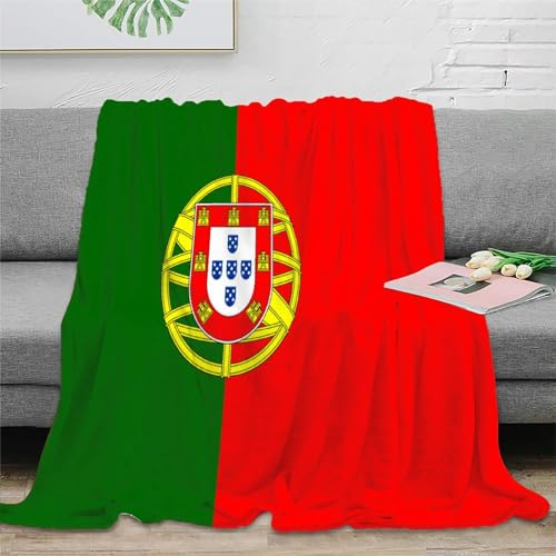 Strunt Flaggege von Portugal Nationale Flaggege Kuscheldecke Flauschige Personalisierte Decke Geschenke, Super Weiche Decke Flanell 60x80inch(150x200cm)