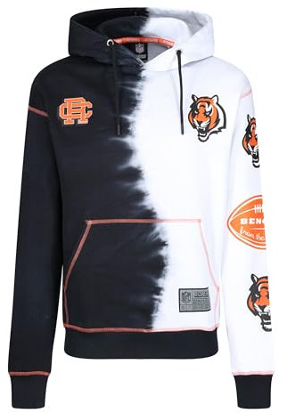 Recovered Cincinnati Bengals NFL Ink Dye Effect Schwarz auf Weiß Hoody - XL