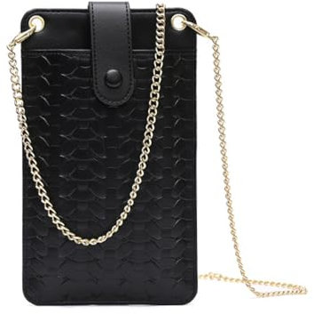 KBRPEY Sac Bandoulière Femme Petit Sac Bandouliere Telephone Portable Femme Fille Portefeuille Sac À Bandoulière en Cuir PU Mini Étui Pochette Sac Chaîne pour Femmes Filles