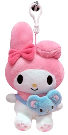 PRIMING WATER Taschenhaken mit Aufschrift Friends, Hello Kitty Friends, Plüsch, Taschenclip, Schlüsselanhänger, Rucksack, Aufhänger, 1 Stück, 11,9 cm (4,7 Zoll)