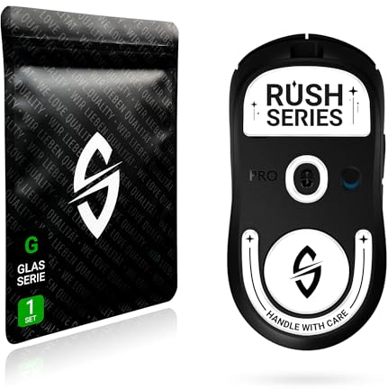 SensoryBoost Rush Glass Glides Set pour Logitech G PRO X Superlight 2 – Ultra rapide et doux, poli, bords arrondis, énorme durabilité – Pieds de souris de remplacement, patins – Accessoires pour souri