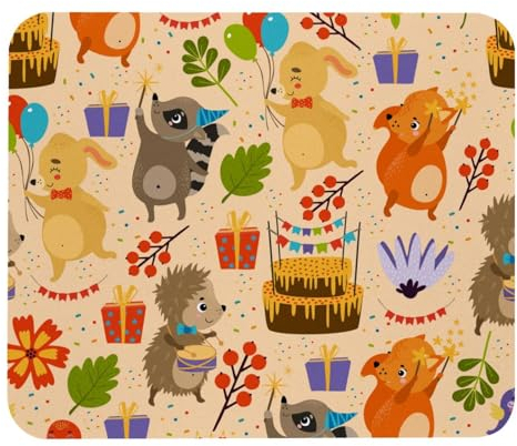 Office Mousepad Gaming Desktop Mouse Pad Design Gamepad Mat Rubber Base for Laptop Computer Igel Rabbit Fox Raccoon Design