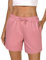 Demegimi Pantaloncini Sportivi Donna Pantaloncini Palestra Donna e Vita Alta Estivi Bermuda da Donna Pantaloni Corti con 2 Tasche con Coulisse per Fitness Yoga Jogging(Rosa,XXL)