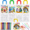 HOWAF 12 Krippe Weihnachten Stoffbeutel zum Bemalen, Weihnachtstüten Weihnachts Tüten Weihnachtskrippen Figuren Jesus Non-Woven Taschen zum Bemalen für Basteln Weihnachten Kinder, Weihnachtsgeschenke