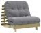 vidaXL Futon Schlafsofa mit Matratze, Bettsofa mit verstellbaren Rückenlehne, Schlafcouch für Wohnzimmer Schlafcouch, Klappsofa, Kiefernholz Imprägniert