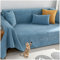 ZGDDPZA Chenille Sofabezug 1 2 3 4 Sitzer L Form Wasserdicht Sofaschoner Kratzfest Sofabezug Ecksofa Sofadecken Für Sitzfläche rutschfest Universelle Sofa Überwurf (Jeansblau,180 * 380cm)
