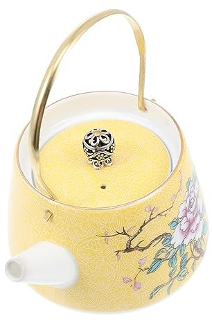 Cabilock Tetera Japonesa De Cerámica Decoración De Interiores Tetera Blanca Elegante