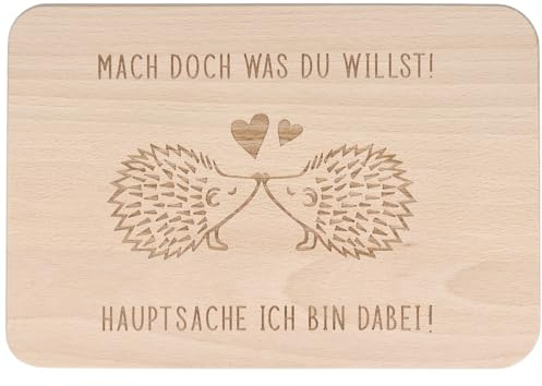Spruchreif · Frühstücksbrettchen aus Holz mit Gravur · Brotbrett mit Sprüchen Geschenk zum Geburtstag · Mach doch was du willst! Hauptsache...