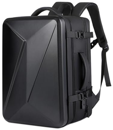 Qussedser Hard Shell Laptop Backpack Expandable Waterproof Anti Theft Computer Backpack Gaming Business Backpack for Men Women,B