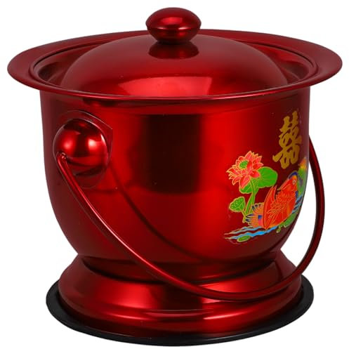 VALICLUD Pot Chambre Inox Portable Acier Inoxydable Urinoir Réutilisable Pour Adultes Seniors Femmes Enceintes Toilette Pratique Avec Couvercle Et Anti-dérapant Pour Usage Domestique