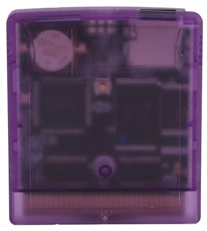 BONKZEBU Flash Memory Card for Gameboy Color Professional 1000 in 1 Game Video Cartridge, 8G Memory Card for Gameboy Advance SP, Gameboy Data Backup Cartridge (Transparent Purple)