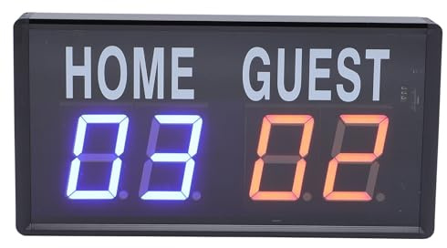 Tosuny Tragbare Digitale Anzeigetafel, Elektronische Anzeigetafel von Tabletop mit Remot Steuerung, USB Power LED Anzeigetafeln, Score Keeper für Spiele/Cornhole/Volleyball/Tisch (Black)