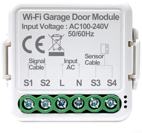 ZMdooreasy Smart WiFi Garage Door Opener Switch for Home Security, for Tuya for Smart Life App, Voice Assistant Control, Timer Function and Shared Access