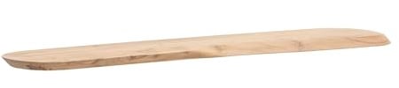 FineBuy Wandregal 120 cm Akazie Massivholz, Schweberegal Organische Form | Wandboard aus Echtholz, asymmetrisch geschwungene Kante, handgefertigtes Unikat, Hängeregal für Wohnzimmer und Flur