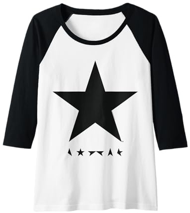 Damen Offiziell David Bowie Star Logo Rock Band Damen Raglan