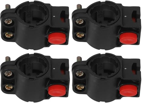 VICASKY Lot de 4 Supports Antivol pour Vélo Universels en Métal, Fixation Rapide sur Tige de Selle Jusqu’à 3,6 Cm, Compatibles Vélo de Route et Vtt, Accessoires Sécurité pour
