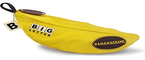 BANANAGRAMS , Bananagrams Big Letter , Word Game , Ages 7+ , 1-8 Players , 10+ Minutes Playing Time