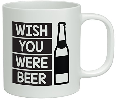 Shopagift Wish you were Beer Funny White 10oz Novelty Gift Mug Cup