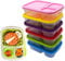 Lunch Box With Compartments & Lids Bento Lunch Boxes Baby food storage Plastic Containers Ideal For Home School Office Travel etc (Set-3)