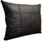 Quattro Meble Schwarz Echtleder Kissen Sofa & Stuhl Dekokissen Zierkissen Echtleder Rückenkissen Rindsleder Echt Leder Modell 18EL (50 x 80 cm)